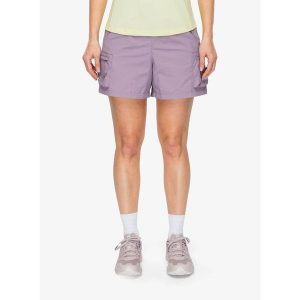 Spodenki turystyczne damskie Columbia Sequoia Grove Woven Short. Fioletowe szorty Columbia, bez wzorów, sportowe. Za 252,99 zł.