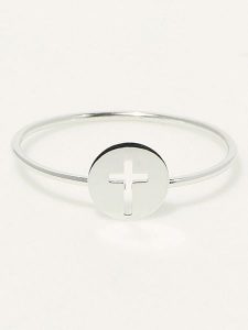 OR ÉCLAT Złoty pierścionek "Croix dorée" rozmiar: 54. Szare pierścionki OR ÉCLAT, złote. Za 260,99 zł.