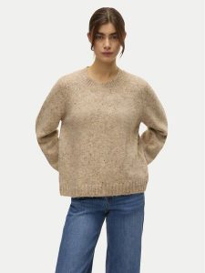 Vero Moda Sweter Ingrid 10331365 Beżowy Regular Fit. Brązowe swetry klasyczne Vero Moda, m, z syntetyku, bez kołnierzyka. Za 179,99 zł.