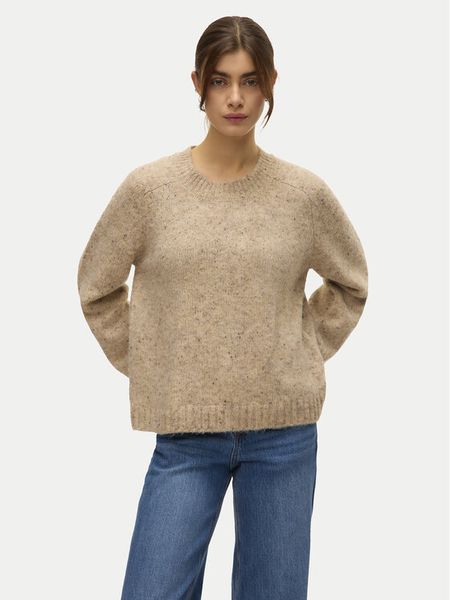 Vero Moda Sweter Ingrid 10331365 Beżowy Regular Fit. Brązowe swetry klasyczne Vero Moda, m, z syntetyku, bez kołnierzyka. Za 179,99 zł.