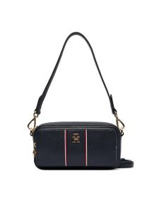 Tommy Hilfiger Torebka Th Daily Camera Bag Corp AW0AW18640 Granatowy. Niebieskie torebki klasyczne TOMMY HILFIGER, bez wzorów, ze skóry, bez dodatków. Za 569,99 zł.