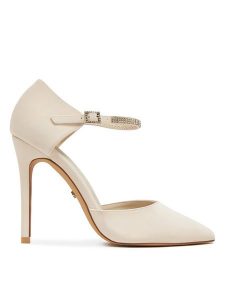 DeeZee Szpilki AJ-97503-3 Écru. Szpilki DeeZee, bez wzorów, ze skóry, bez obcasa. Za 139,99 zł.