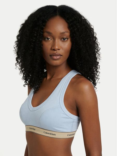 Calvin Klein Underwear Biustonosz braletka LV00QF8594 Niebieski. Niebieskie biustonosze Calvin Klein Underwear, bez wzorów, z bawełny. Za 189,99 zł.