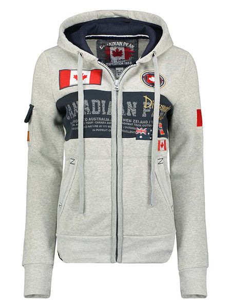 Canadian Peak Bluza "Fipeak" w kolorze szarym rozmiar: XL. Szare bluzy Canadian Peak, xl, bez wzorów, bez kaptura. Za 130,81 zł.