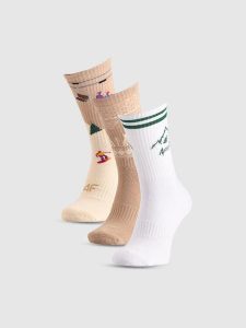 4F Skarpetki casual za kostkę (3-pack) damskie - multikolor 39-42. Skarpetki 4f, bez wzorów, z bawełny. Za 79,99 zł.