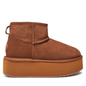 Śniegowce EMU Australia. Brązowe buty zimowe EMU Australia, bez obcasa, bez zapięcia. Za 699,99 zł.