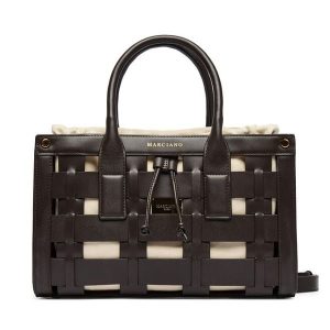 Torebka Marciano Guess. Brązowe kuferki Marciano Guess, z aplikacjami, bez dodatków. Za 949,99 zł.