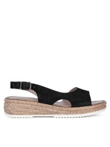 Lasocki Sandały WI16-3087-01 Czarny. Czarne sandały Lasocki, bez wzorów, ze skóry, bez obcasa, na płaskiej podeszwie, bez zapięcia. Za 159,99 zł.