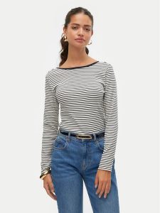 Vero Moda Bluzka Chloe 10314406 Biały Slim Fit. Białe bluzki Vero Moda, xs, bez wzorów, z bawełny, bez kołnierzyka, bez ramiączek. Za 99,99 zł.