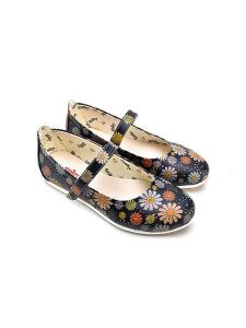 Goby Baleriny w kolorze czarnym ze wzorem rozmiar: 38. Czarne balerinki Goby, bez wzorów, z okrągłym noskiem, bez obcasa, bez zapięcia. Za 173,99 zł.