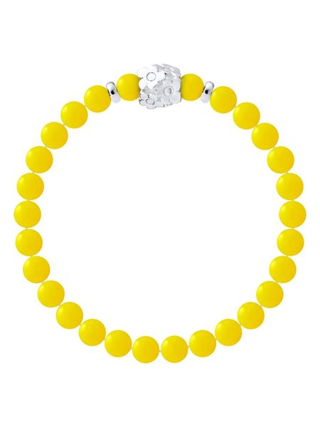 Pearline Bransoletka z kamieniem ozdobnym rozmiar: onesize. Żółte bransoletki Pearline, srebrne. Za 260,99 zł.