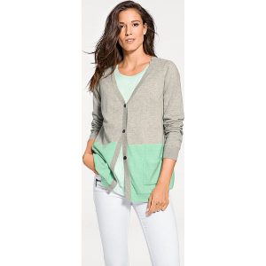 Kardigan w kolorze szaro-miętowym. Kardigany marki Ashley Brooke by Heine. W wyprzedaży za 208,95 zł.