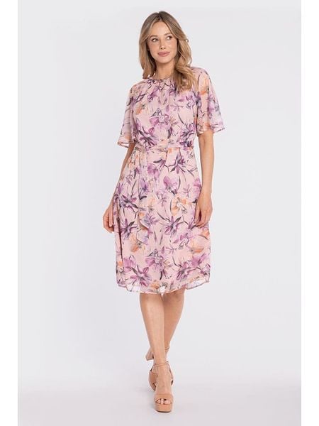 Stylove Sukienka w kolorze jasnoróżowo-fioletowym rozmiar: XL. Różowe sukienki Stylove, na co dzień, xl, bez wzorów, z tkaniny, bez kołnierzyka, bez ramiączek, midi, proste. Za 344,95 zł.