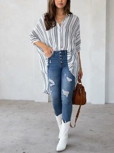 LA Angels Bluzka w kolorze kremowo-czarnym rozmiar: M. Brązowe bluzki LA Angels, m, bez wzorów, bez kołnierzyka, bez ramiączek. Za 113,99 zł.