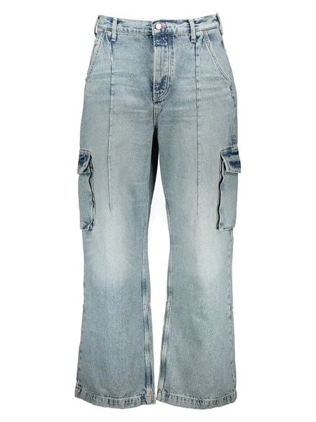 Scotch & Soda Bojówki dżinsowe - Relaxed fit - w kolorze błękitnym rozmiar: W31/L32. Niebieskie jeansy Scotch & Soda, z aplikacjami, ze skóry, z podwyższonym stanem. Za 165,71 zł.