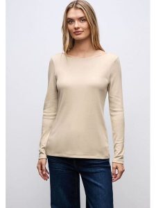 Street One Koszulka w kolorze beżowym rozmiar: 44. Brązowe bluzki Street One, bez wzorów, street, bez kołnierzyka, bez ramiączek. Za 91,77 zł.
