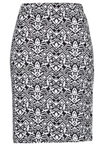 Spódnica z dżerseju. Czarne spódnice bonprix, bez wzorów, z dżerseju, eleganckie. Za 67,99 zł.