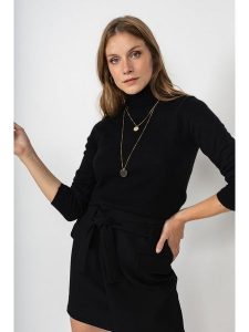 Perfect Cashmere Kaszmirowy golf "Willow" w kolorze czarnym rozmiar: S. Czarne golfy Perfect Cashmere, bez wzorów, z kaszmiru. Za 478,62 zł.