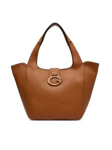 Guess Torebka HWBB93 08240 Brązowy. Brązowe shopper bag Guess, z aplikacjami, ze skóry, bez dodatków. Za 714,99 zł.