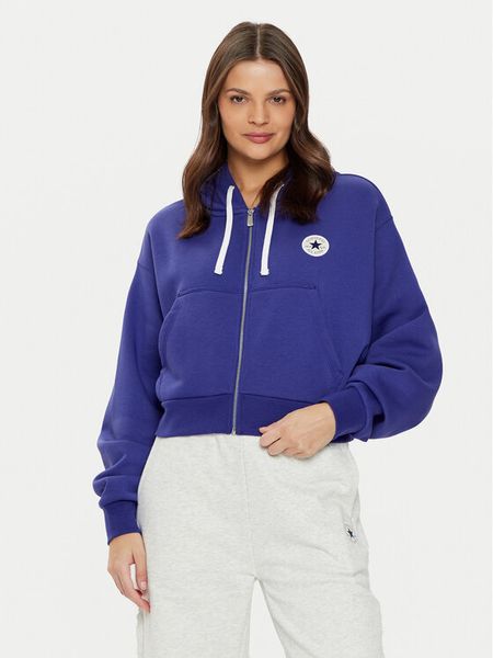 Converse Bluza Retro 10026150-A08 Niebieski Loose Fit. Niebieskie bluzy Converse, m, bez wzorów, z bawełny, bez kaptura. Za 299,99 zł.