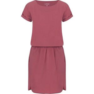 Damska sukienka sportowa Loap Ubrina w kolorze różowym. Czerwone sukienki LOOP, s, bez wzorów, sportowe, bez kołnierzyka, bez ramiączek, mini, sportowe. Za 187,99 zł.