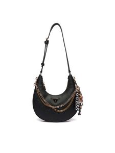 Guess Torebka Davina HWBG98 99180 Czarny. Czarne torebki klasyczne Guess, z aplikacjami, ze skóry, bez dodatków. Za 589,99 zł.