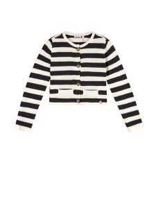 NONO Kardigan "Aiko" w kolorze biało-czarnym rozmiar: 104. Białe kardigany NONO, z bawełny. Za 137,45 zł.