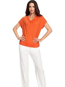 Heine Koszulka w kolorze pomarańczowym rozmiar: 38. Pomarańczowe bluzki Heine, bez wzorów, bez kołnierzyka, bez ramiączek. Za 61,31 zł.