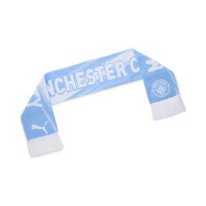 Szalik Essentials Manchester City PUMA. Białe szaliki Puma, bez wzorów. Za 109,00 zł.