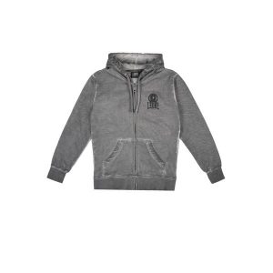 Bluza wygodna z bawełna z kaptur na co dzień. Szare bluzy LEONE 1947 APPAREL, bez wzorów, z bawełny, bez kaptura. W wyprzedaży za 112,15 zł.