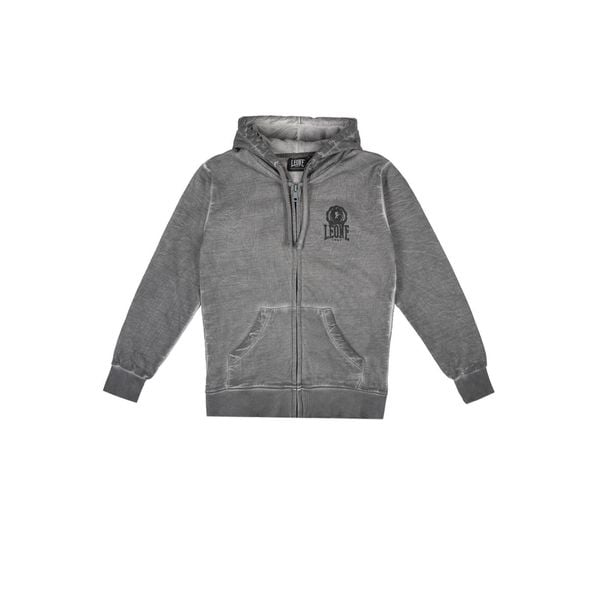 Bluza wygodna z bawełna z kaptur na co dzień. Szare bluzy LEONE 1947 APPAREL, bez wzorów, z bawełny, bez kaptura. W wyprzedaży za 112,15 zł.