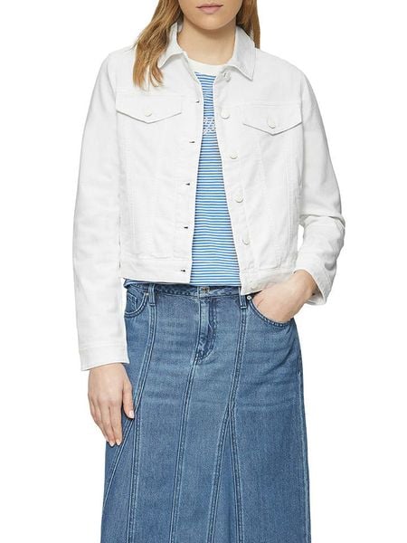 S.Oliver Kurtka dżinsowa w kolorze białym rozmiar: 38. Białe kurtki s.Oliver, s, bez wzorów, bez kaptura. Za 109,00 zł.