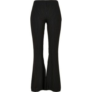 Spodnie damskie Urban Classics flared pin stripe (GT). Białe spodnie dresowe Urban Classics, bez wzorów. Za 219,50 zł.
