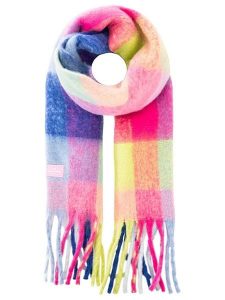 Zwillingsherz Szal "Fringes & Karo" ze wzorem - 235 x 40 cm rozmiar: onesize. Szaliki Zwillingsherz, bez wzorów, z materiału. Za 90,95 zł.