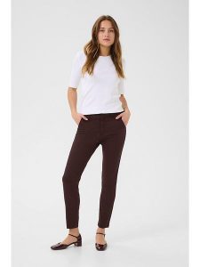 Kaffe Spodnie chino w kolorze brązowym rozmiar: 34. Brązowe chinosy Kaffe, bez wzorów. Za 126,99 zł.