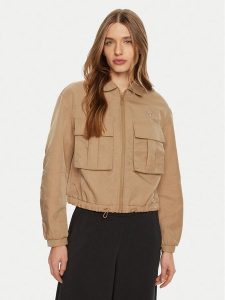 Guess Kurtka przejściowa V5RL03 WGYB0 Brązowy Regular Fit. Brązowe kurtki Guess, s, z aplikacjami, z syntetyku, bez kaptura. Za 569,99 zł.