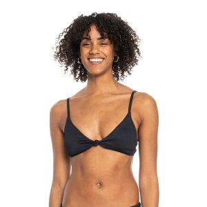 Góra od stroju kąpielowego ROXY Love The Surf Knot. Białe bikini Roxy, bez wzorów. Za 79,99 zł.