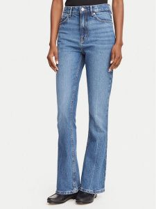 HUGO Jeansy Geflare_2 50566178 Niebieski Flare Fit. Niebieskie jeansy Hugo, bez wzorów, z bawełny. Za 594,99 zł.