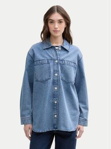 Tom Tailor Denim Kurtka jeansowa 1045967 Niebieski Regular Fit. Niebieskie kurtki TOM TAILOR DENIM, xs, bez wzorów, z bawełny, bez kaptura. Za 179,99 zł.
