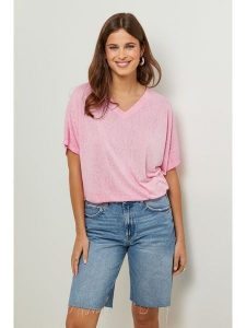 Lin Passion Tunika w kolorze jasnoróżowym rozmiar: 38/40. Różowe tuniki Lin Passion, bez wzorów, klasyczne, bez kołnierzyka, bez ramiączek. Za 113,99 zł.