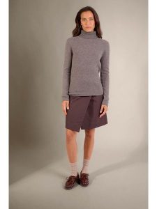 Perfect Cashmere Kaszmirowy sweter "Linda" w kolorze jasnoszarym rozmiar: M. Szare golfy Perfect Cashmere, bez wzorów, z kaszmiru. Za 478,99 zł.
