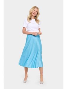SAINT TROPEZ Spódnica w kolorze błękitnym rozmiar: S. Niebieskie spódnice Saint Tropez, s, bez wzorów, midi. Za 144,95 zł.