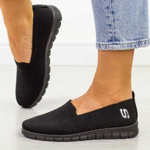 Czarne sportowe buty damskie Potocki 16327. Czarne buty sportowe POTOCKI, na lato, bez wzorów, z tkaniny, bez zapięcia, na fitness i siłownię. Za 89,00 zł.