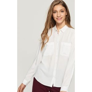 Luźna koszula - Biały. Koszule marki Sinsay. W wyprzedaży za 19,99 zł.