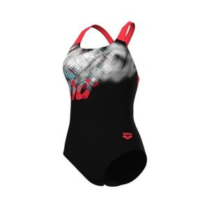 Strój kąpielowy damski jednoczęściowy sportowy na basen Arena Splash. Czarne stroje jednoczęściowe Arena, bez wzorów. Za 169,99 zł.