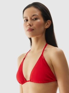 4F Góra od bikini damska - czerwona XL. Czerwone bikini 4f, bez wzorów, z elastanu. W wyprzedaży za 19,99 zł.