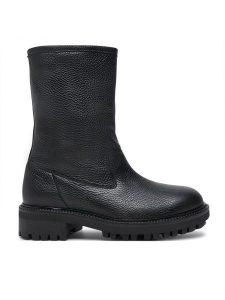 Calvin Klein Botki HW0HW02234 Czarny. Czarne botki Calvin Klein, bez wzorów, ze skóry, bez obcasa, na płaskiej podeszwie, bez zapięcia. Za 469,99 zł.