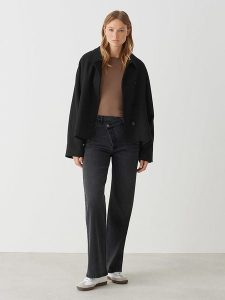 OPUS Dżinsy "Marli" - Slim fit - w kolorze antracytowym rozmiar: 42/L31. Czarne jeansy Opus, z aplikacjami. Za 153,34 zł.