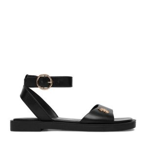 Sandały U.S. Polo Assn. Czarne sandały U.S. Polo Assn., bez wzorów, bez obcasa, na płaskiej podeszwie, bez zapięcia. Za 219,99 zł.