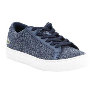Lifestylowe Buty Treningowe Dla Kobiet. Niebieskie buty trekkingowe Lacoste, bez zapięcia. Za 569,99 zł.